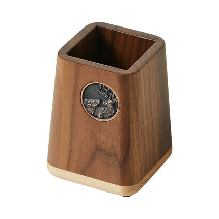 Luxury Walnut Pen Holder – Multifunctional Desk Organiser Gift