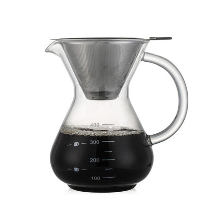 Glass Drip Brew Coffee Pot ☕ – 400ml, Rounded or Triangular