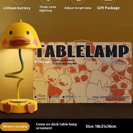 Cute Yellow Duck Plastic Night Light