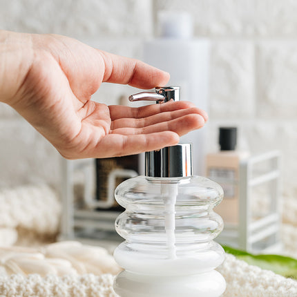 ✨ Glass Soap & Lotion Dispenser – Minimalist Bathroom Pump Bottle (300ml)
