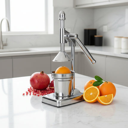 Hand-Pressed Stainless Steel Juicer 🍊 – Manual Citrus Press
