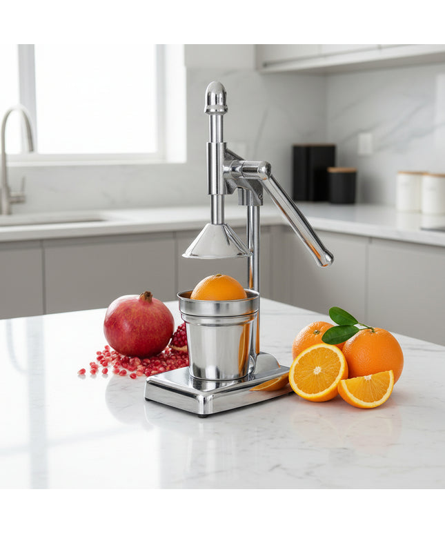 Hand-Pressed Stainless Steel Juicer 🍊 – Manual Citrus Press