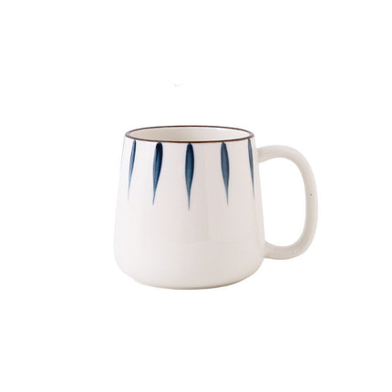 Hand-Painted Blue & White Mug 🎨 – Ceramic