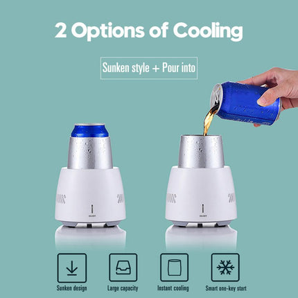 Portable Fast Cooling Cup | Electronic Drink Cooler for Beer & Coffee