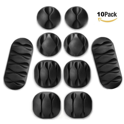 Cable Organiser Clips – Desktop Wire Holder Set (10 Pack)