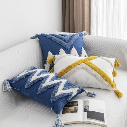 Geometric Tufted Cushion Cover | Modern Textured Decorative Pillow