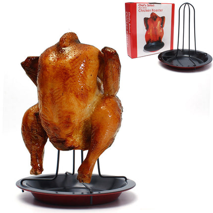 Upright Chicken Grill Pan – Carbon Steel | 20 × 18 cm
