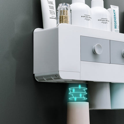 Magnetic Wall-Mounted Toothbrush Holder with Automatic Toothpaste Dispenser 🪥✨