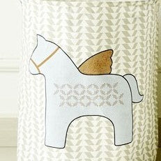 Cartoon Horse Laundry Basket | Large Canvas Waterproof Storage – Ikeame