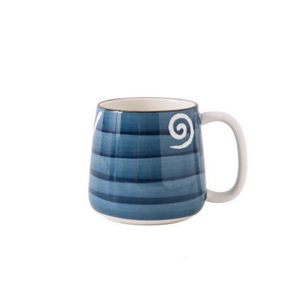 Hand-Painted Blue & White Mug 🎨 – Ceramic