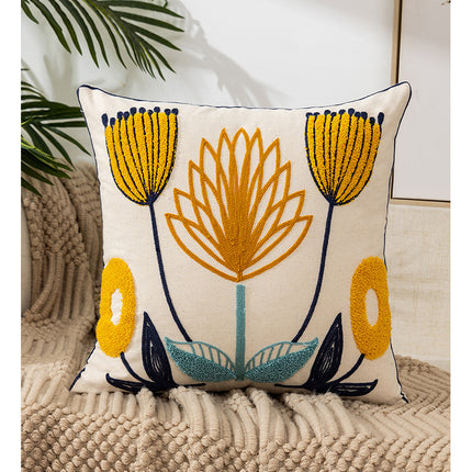 Pastoral Yellow Flower Cushion – Cosy Country Style 🌼