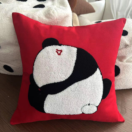 Animal Embroidered Cushion 45x45 | Decorative Animal Pillow