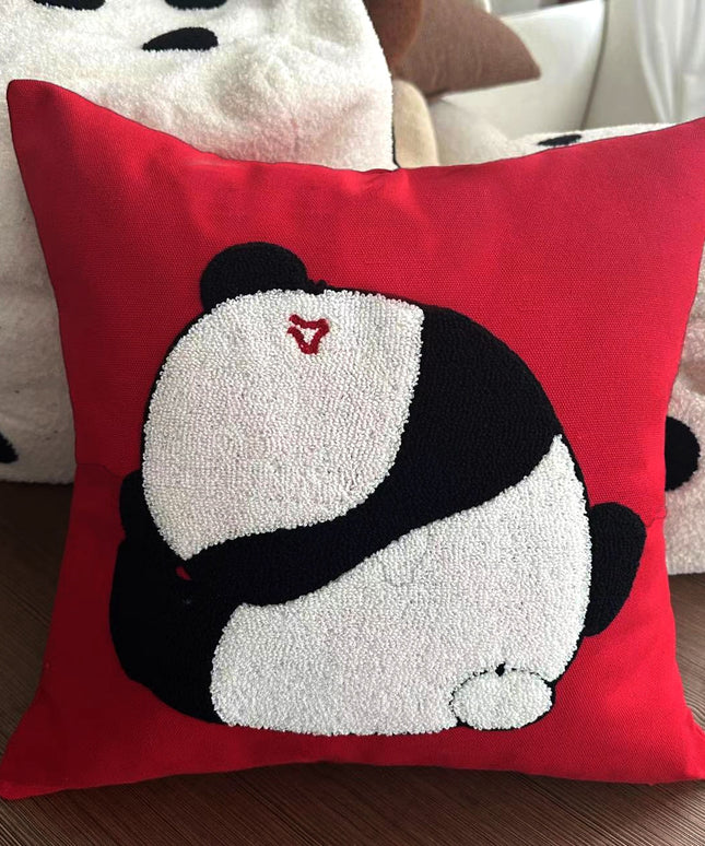 Animal Embroidered Cushion 45x45 | Decorative Animal Pillow