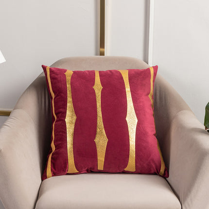 Golden Stripe Cushion Cover – 45x45cm in Beige or Brown