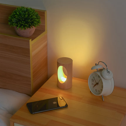 Solid Wood LED Reading Lamp – Sculptural Artistic Lighting