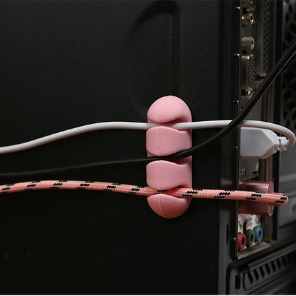 Silicone Cable Clips – Pastel Wire Organiser for Desk