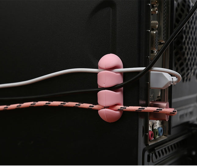 Silicone Cable Clips – Pastel Wire Organiser for Desk