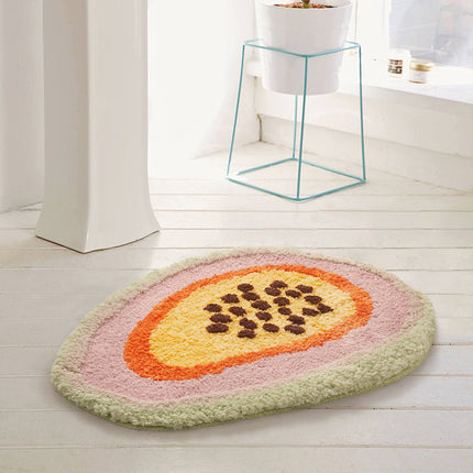 Papaya Bathroom Mat | Tropical Fruit Bath Rug