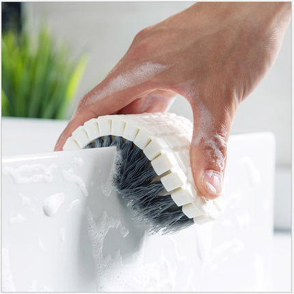 Flexible Tile & Sink Scrubbing Brush — Bendable Corner Cleaner