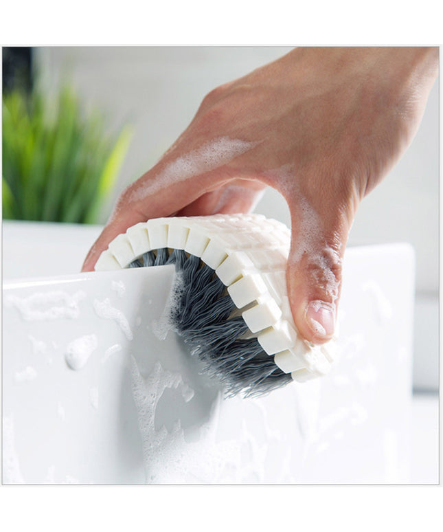 Flexible Tile & Sink Scrubbing Brush — Bendable Corner Cleaner