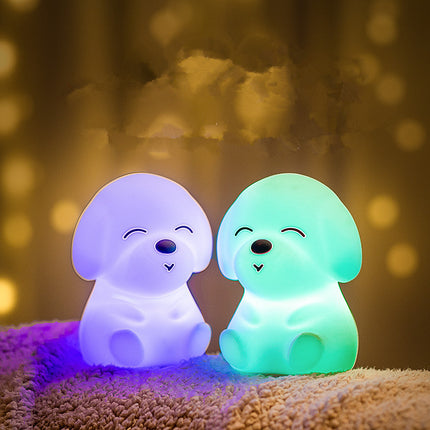 Puppy Night Light – Colour Changing Silicone LED Lamp | Ikeame