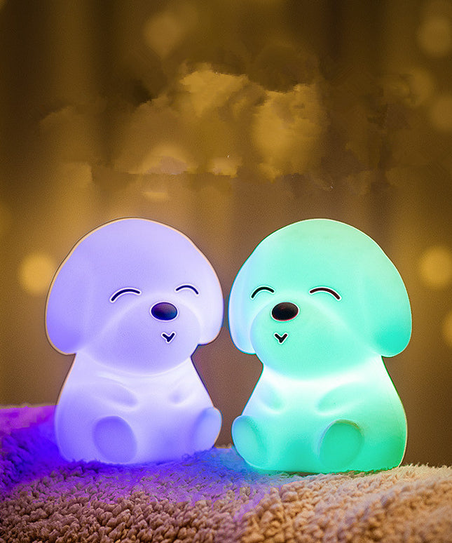 Puppy Night Light – Colour Changing Silicone LED Lamp | Ikeame