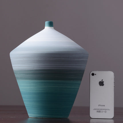 Abstract Gradient Ceramic Vase – Modern Art Statement Piece