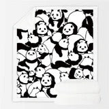 Panda Flannel Blanket – Quilted Coral Fleece Throw | Ikeame