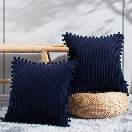Cosy Corduroy Cushions with Bobble Edging