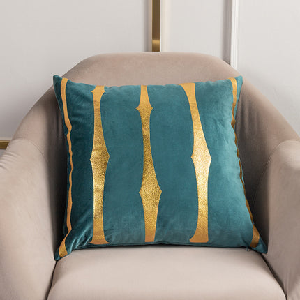 Golden Stripe Cushion Cover – 45x45cm in Beige or Brown
