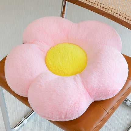 Flower Shaped Plush Cushion – Green or Black Petals | Super Soft Pillow
