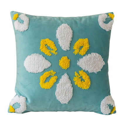 Nordic Style Tufted Cushion with 3D Geometric Patterns