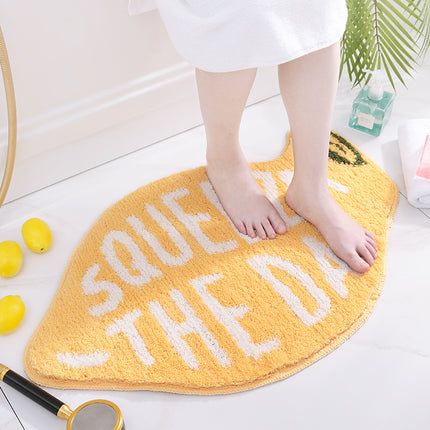 Fruit Bathroom Mat | Peach & Lemon Non-Slip Bath Rug