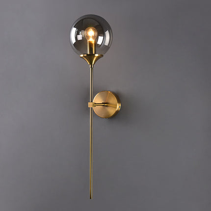 Simple Glass Wall Lamp Creative Bedroom Bedside Lamp