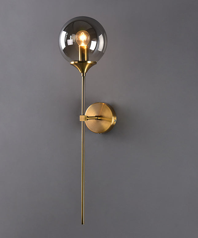 Simple Glass Wall Lamp Creative Bedroom Bedside Lamp