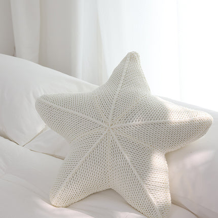 Starfish Shaped Hand-Knitted Cushion