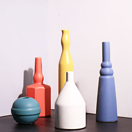 Morandi Ceramic Art Vase – Nordic Minimalist Colour Statement