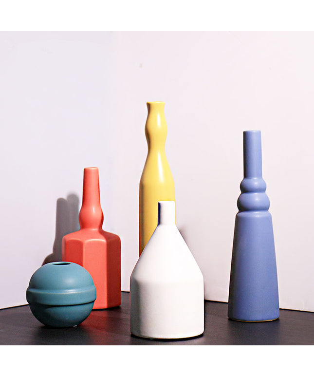Morandi Ceramic Art Vase – Nordic Minimalist Colour Statement