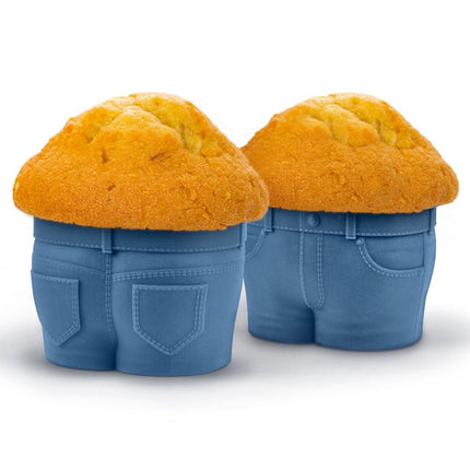 Jeans-Shaped Muffin Mould 🩳 – Silicone, A Literal Muffin Top!