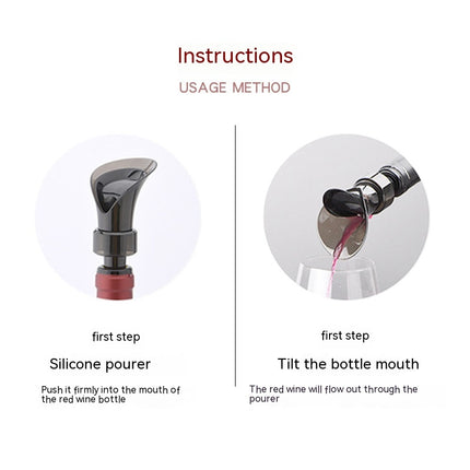 Black Petal 2-in-1 Wine Stopper 🍷 – Vacuum Seal & Pourer