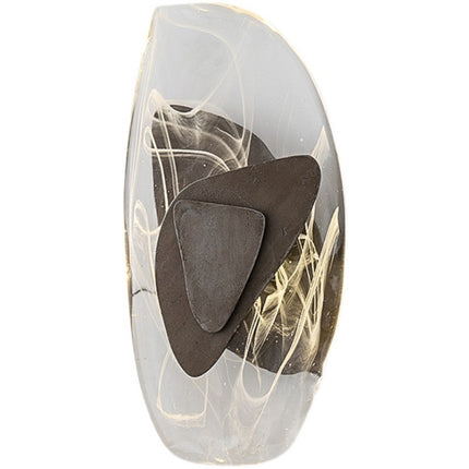 Crystal Transparent Wall Lamp – Glass Shade with Gold or Black Fixture | LED