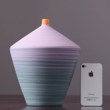 Abstract Gradient Ceramic Vase – Modern Art Statement Piece