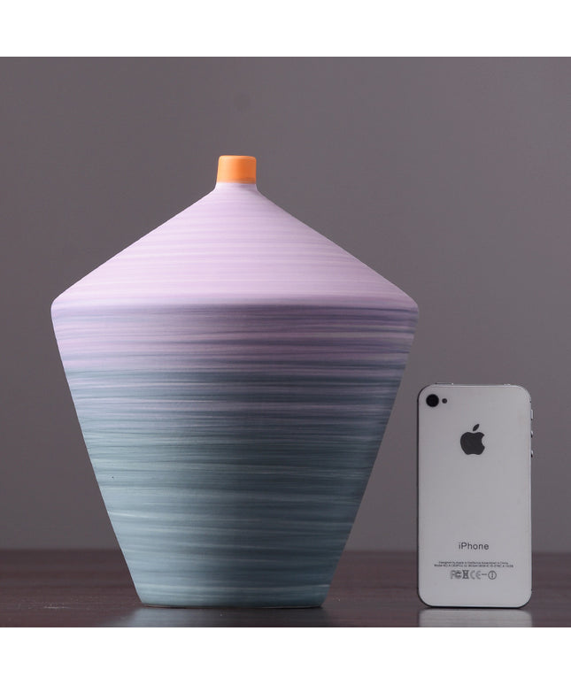 Abstract Gradient Ceramic Vase – Modern Art Statement Piece