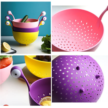 Big Eyes Fruit Basket & Colander | Cute Kitchen Drain Basket