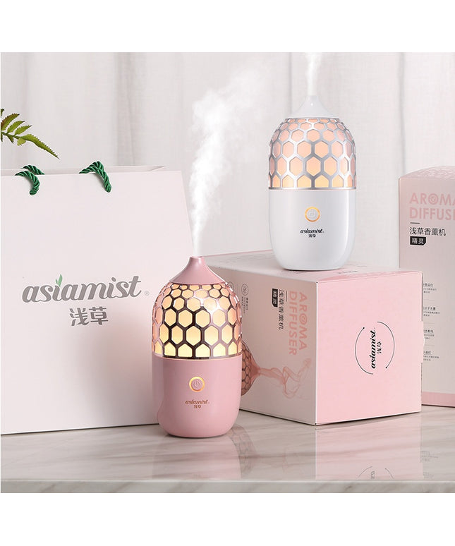 Asakusa Pink Aroma Diffuser – Modern Ultrasonic Humidifier & Essential Oil Diffuser