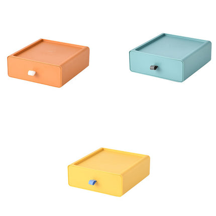 Stackable Storage Drawer Boxes Desk Makeup Organiser Set