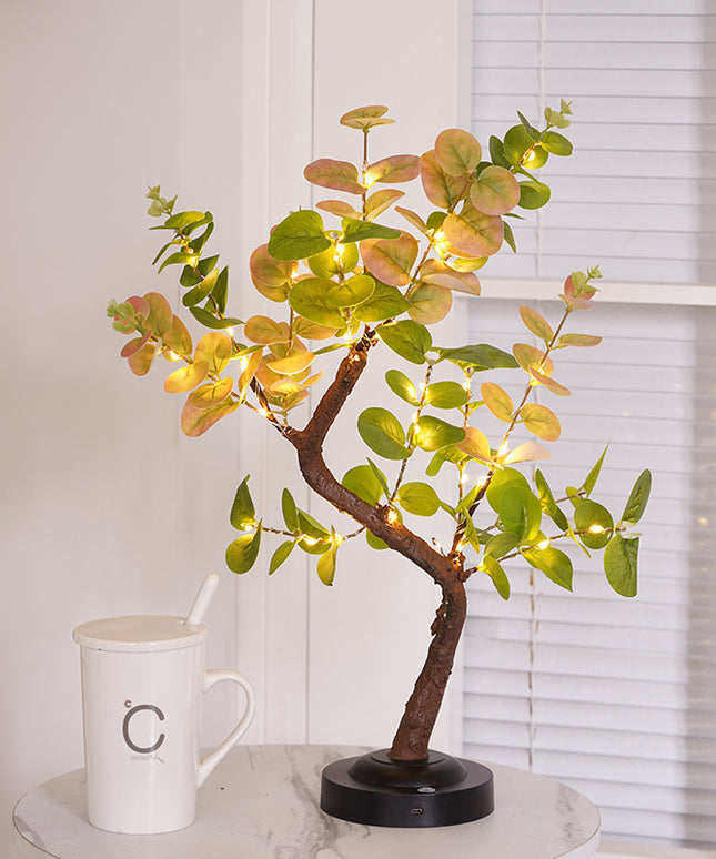Leafy Tree LED Table Lamp – Maple, Olive, Zamioculcas & Rose Designs