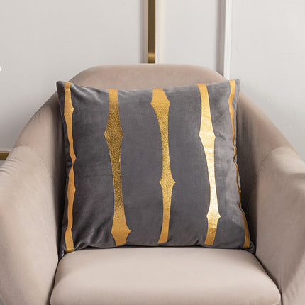 Golden Stripe Cushion Cover – 45x45cm in Beige or Brown
