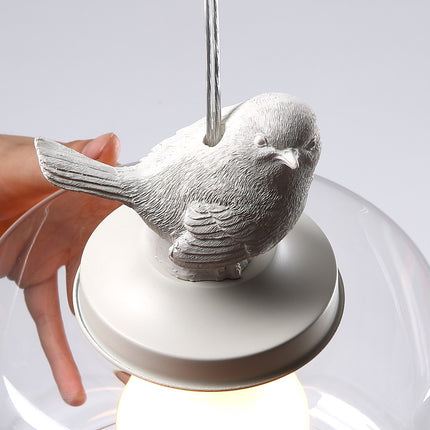 Light Luxury Designer Bird Pendant Light – Glass | Adjustable 1.5m