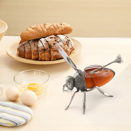Honey Bee Shaped Honey Serving Pot with Scoop – Beautifully Crafted | Ikeame